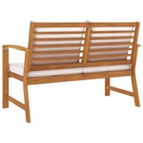 Houten Tuinbank 120cm Acaciahout met Kussen - 54% Korting!