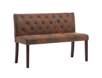 VidaXL Bankje Kunstsuède Bruin - 120cm - 35% Korting