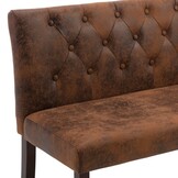 VidaXL Bankje Kunstsuède Bruin - 120cm - 35% Korting