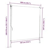 Antraciet Rolgordijn voor Buiten 200x270 cm - 34% Korting!