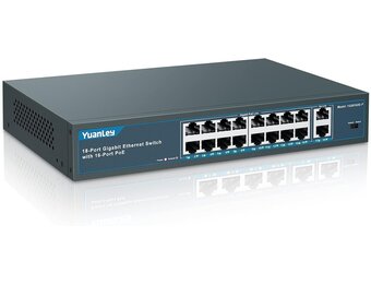 Gigabit PoE Switch | 16x PoE+ Poorten | 250W | 18 Poorten | 34% Korting
