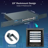 Gigabit PoE Switch | 16x PoE+ Poorten | 250W | 18 Poorten | 34% Korting
