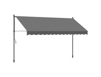 Uittrekbare Luifel 350x150 cm Antraciet met Staal Frame - 34% Korting