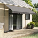 Uittrekbare Luifel 350x150 cm Antraciet met Staal Frame - 34% Korting
