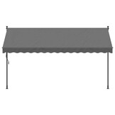 Uittrekbare Luifel 350x150 cm Antraciet met Staal Frame - 34% Korting