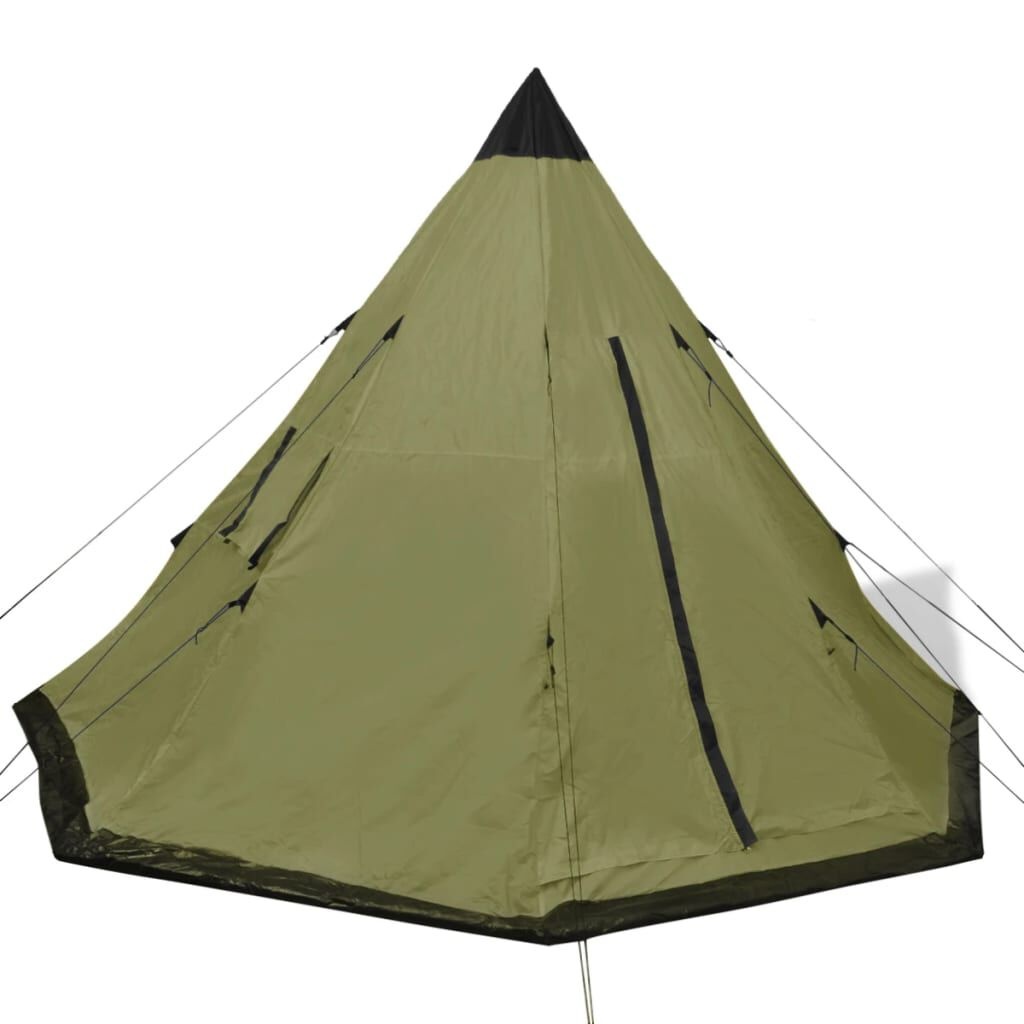 VidaXL 4-persoons Tipi Tent (Groen) - 34% Korting!