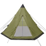 VidaXL 4-persoons Tipi Tent (Groen) - 34% Korting!
