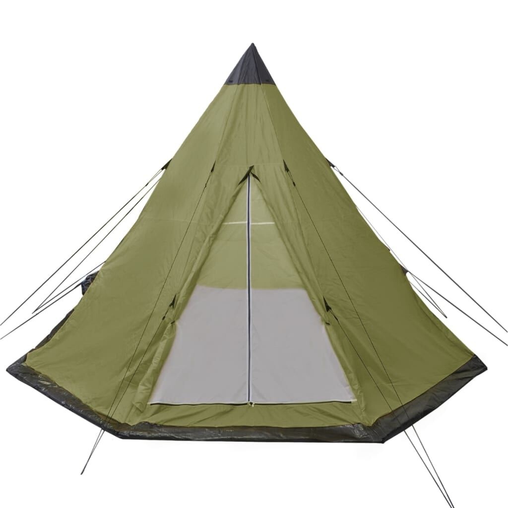VidaXL 4-persoons Tipi Tent (Groen) - 34% Korting!