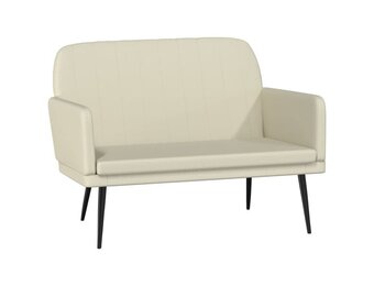 vidaXL Crèmekleurig Kunstleren Bankje 107x80x81 cm - 34% Korting