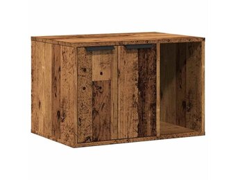 Kattenbakkast Bewerkt Hout Oud Houtkleurig - 34% Korting