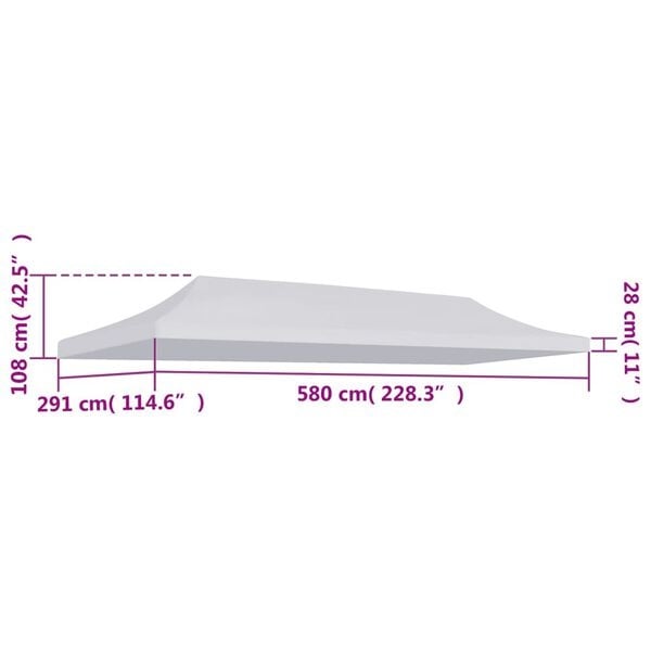 Partytentdak 3x6m Wit - Ideale Vervanging (34% Korting!)