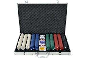 Pokerset met 1000 chips in Aluminium Koffer - 39% Korting
