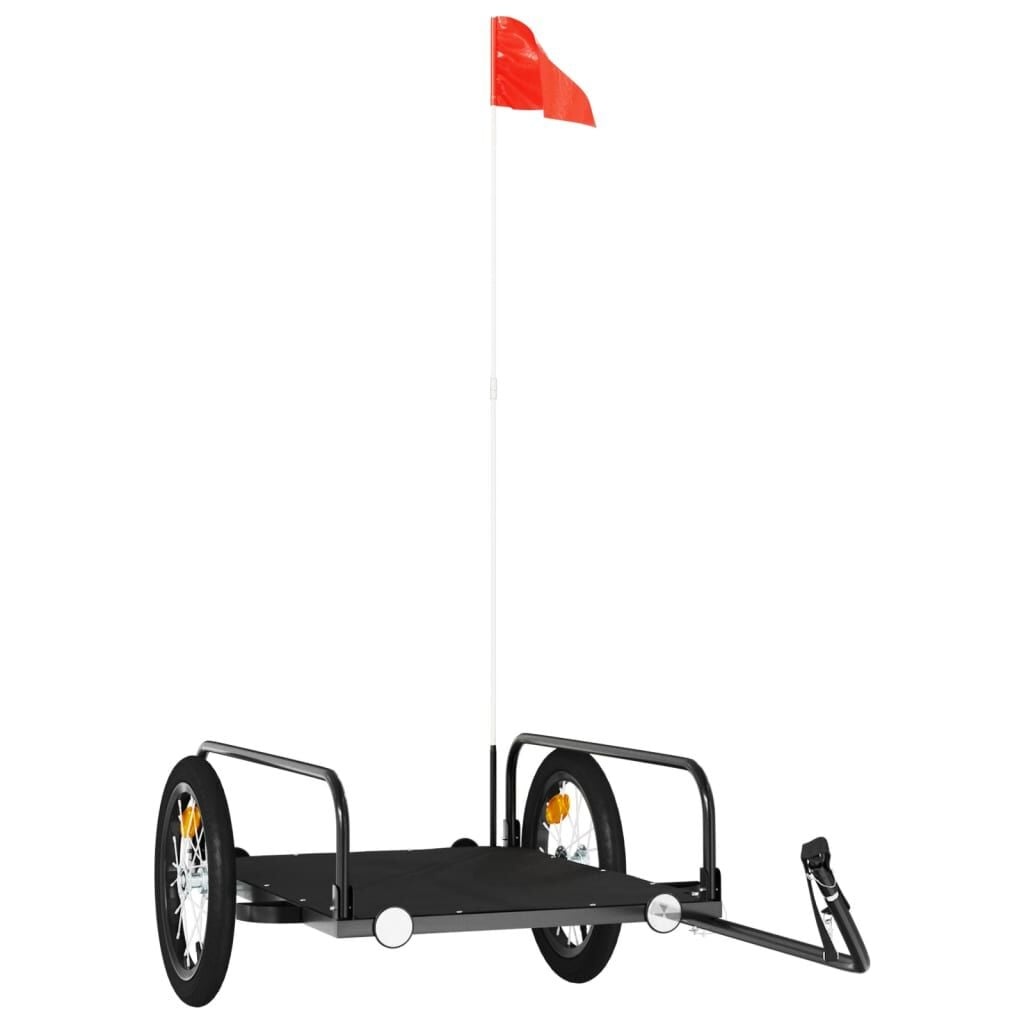 Robuuste Fietstrailer 126x63x34 cm (IJzer, Zwart) - 54% Korting!