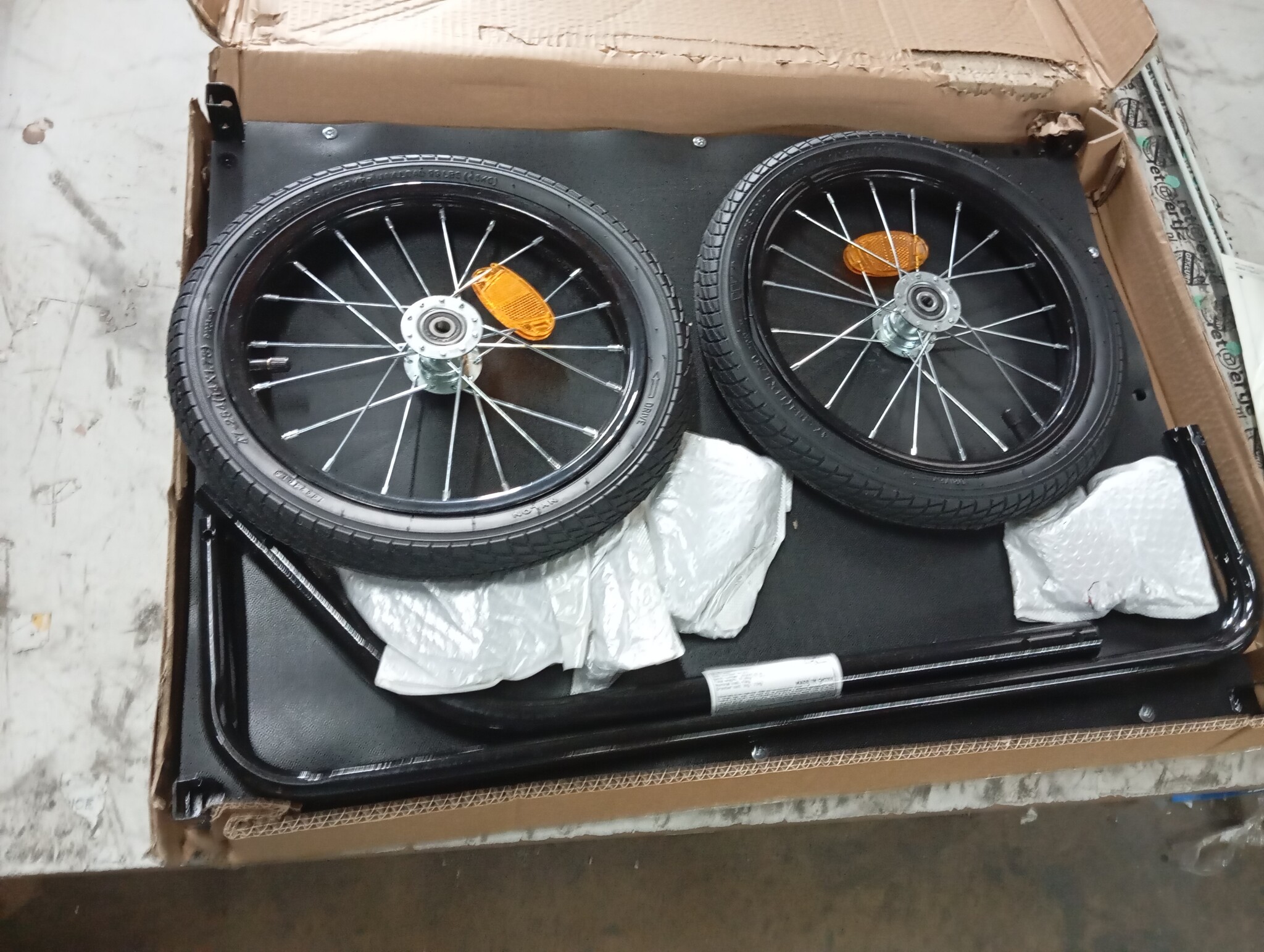 Robuuste Fietstrailer 126x63x34 cm (IJzer, Zwart) - 54% Korting!
