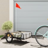Robuuste Fietstrailer 126x63x34 cm (IJzer, Zwart) - 54% Korting!