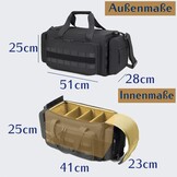 Tactische Range Bag - 24L Zwart - Ideaal voor Schietbaan