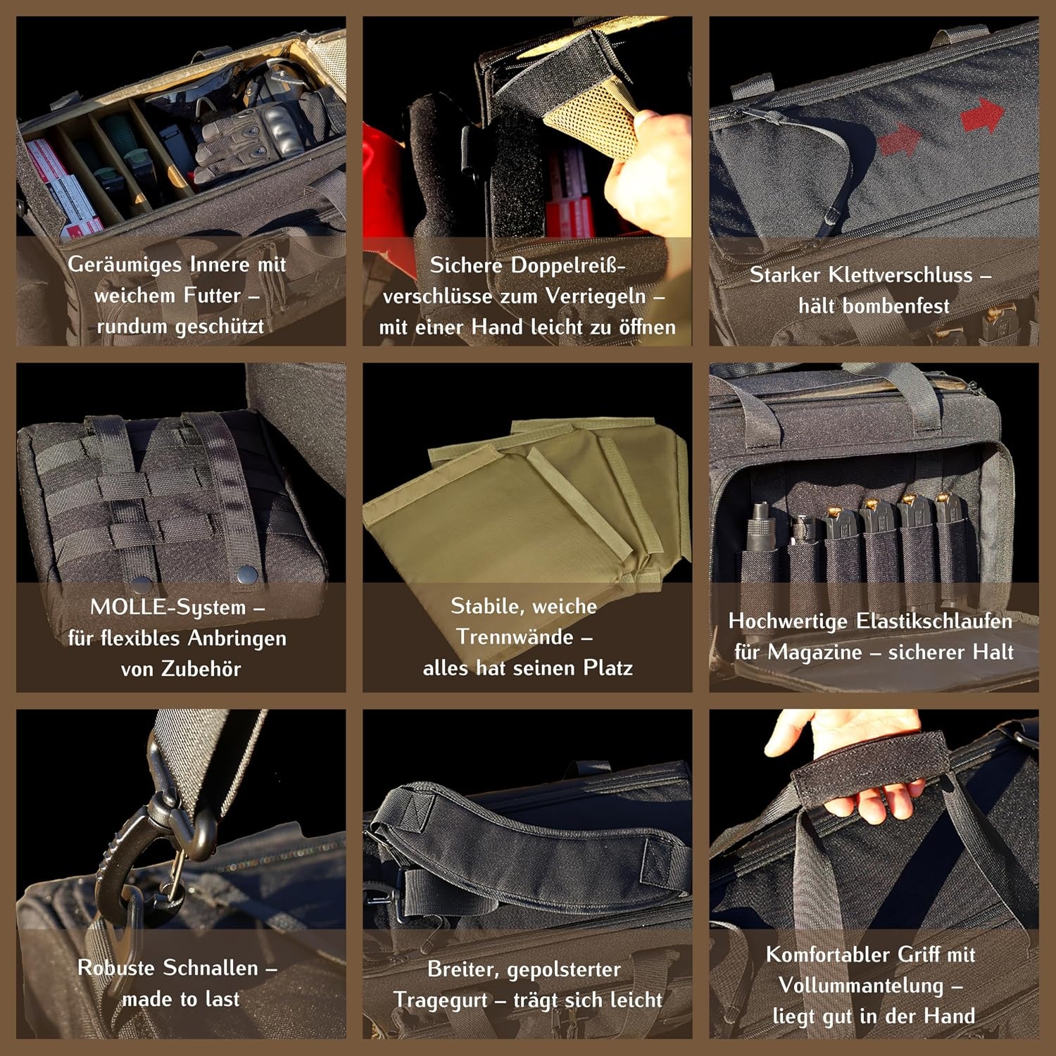 Tactische Range Bag - 24L Zwart - Ideaal voor Schietbaan