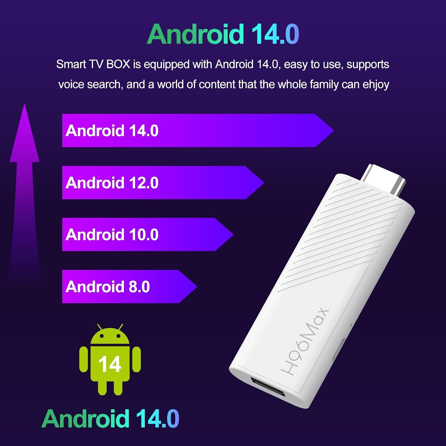 Smart TV Stick Android 14 2GB/16GB 4K@60Hz - 33% Korting