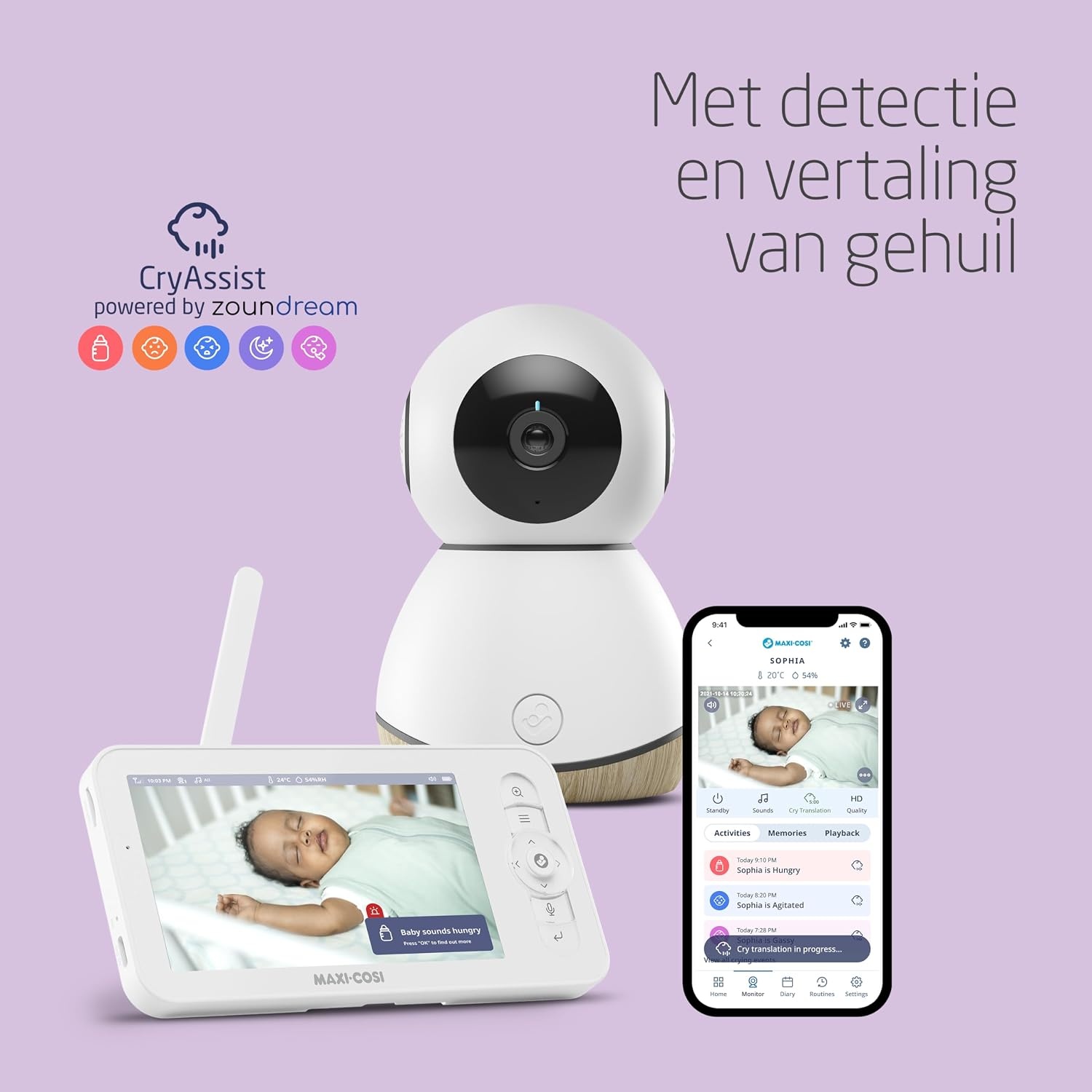 Babyfoon met Camera See Pro - Ultra HD 2K, 5" Scherm & Huilvertaler - 35% Korting!