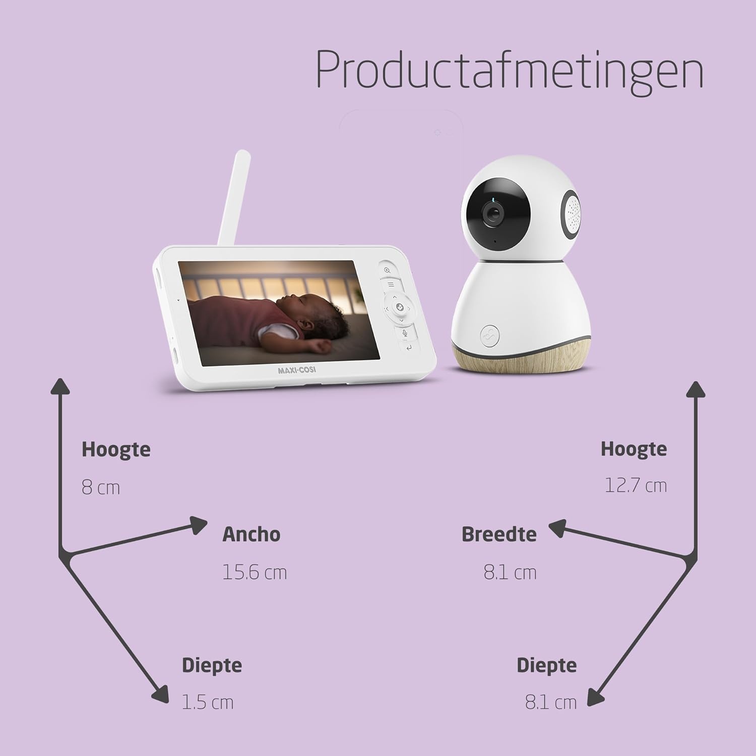 Babyfoon met Camera See Pro - Ultra HD 2K, 5" Scherm & Huilvertaler - 35% Korting!