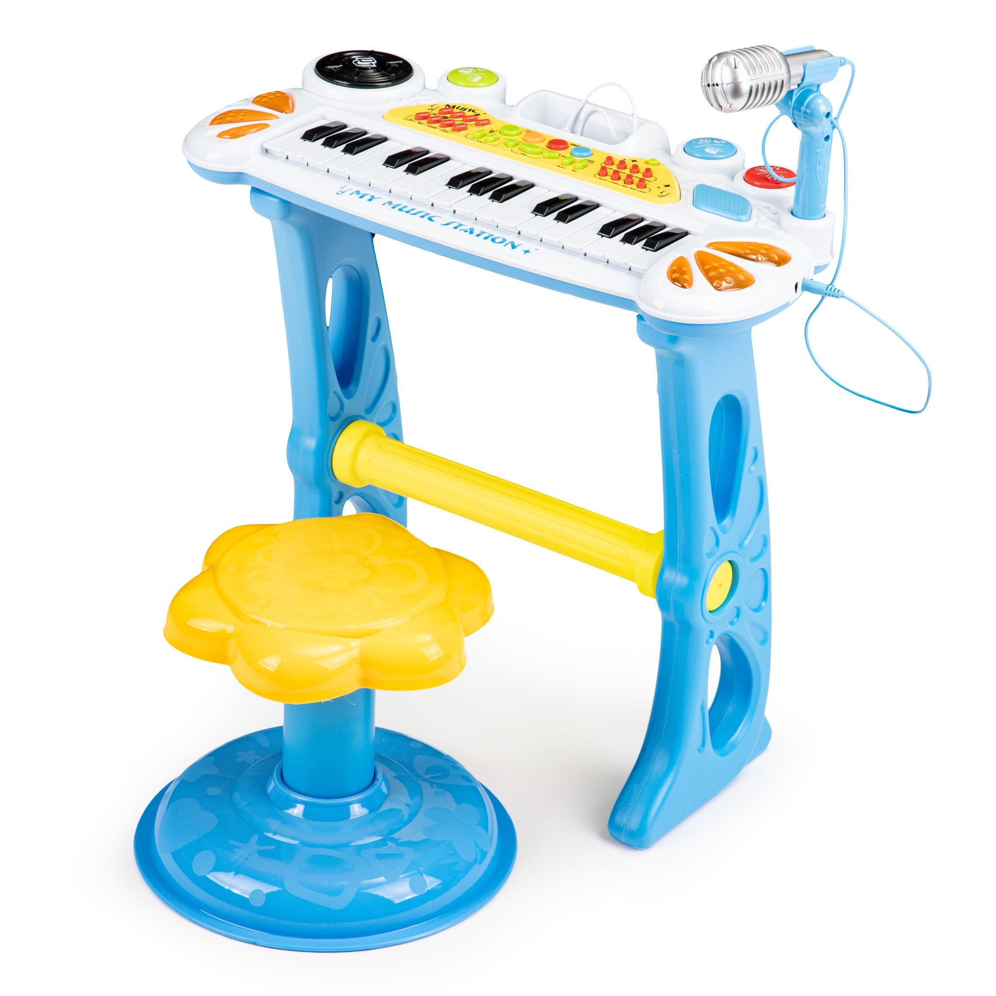 Kinder Keyboard Piano met Microfoon & Kruk (31 Toetsen) - 59% Korting!