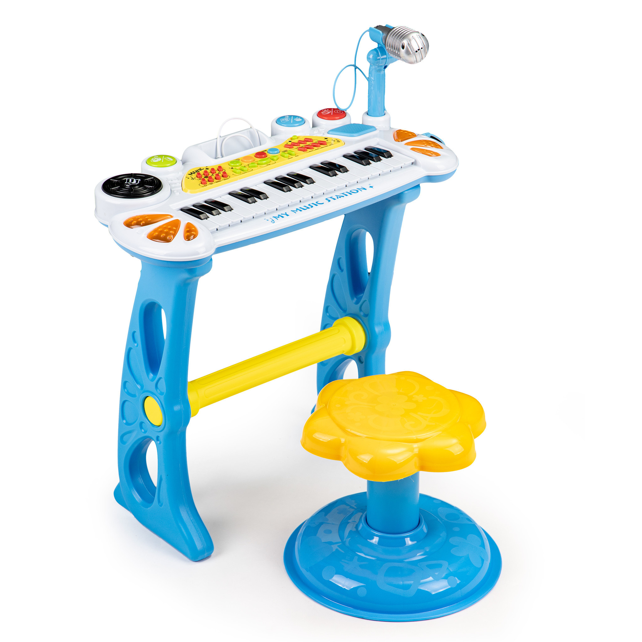 Kinder Keyboard Piano met Microfoon & Kruk (31 Toetsen) - 59% Korting!