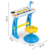 Kinder Keyboard Piano met Microfoon & Kruk (31 Toetsen) - 59% Korting!