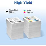 Inktcartridge Set 738XL voor HP T850 T950 | 4x 300ml | Mat Zwart, Cyaan, Magenta, Geel | 78% Korting