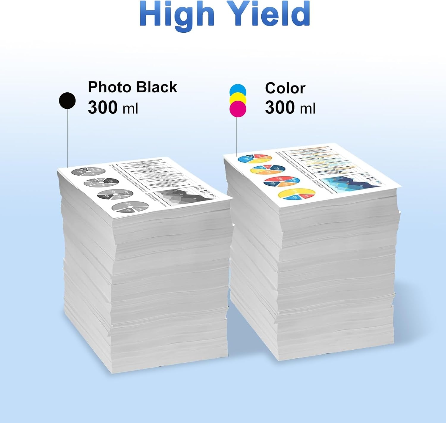 Inktcartridge Set 738XL voor HP T850 T950 | 4x 300ml | Mat Zwart, Cyaan, Magenta, Geel | 78% Korting