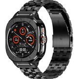 RVS Horlogeband met Case Zwart voor Samsung Galaxy Watch Ultra 47 mm - 59% Korting