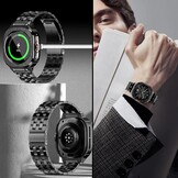 RVS Horlogeband met Case Zwart voor Samsung Galaxy Watch Ultra 47 mm - 59% Korting