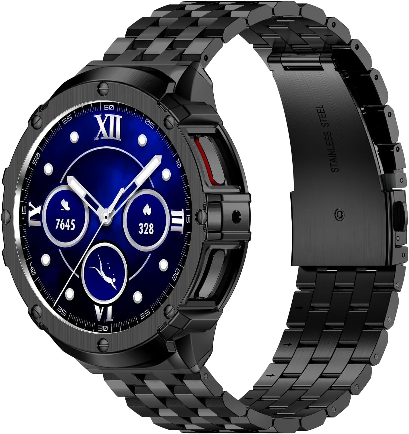 RVS Horlogeband met Case Zwart voor Samsung Galaxy Watch Ultra 47 mm - 59% Korting