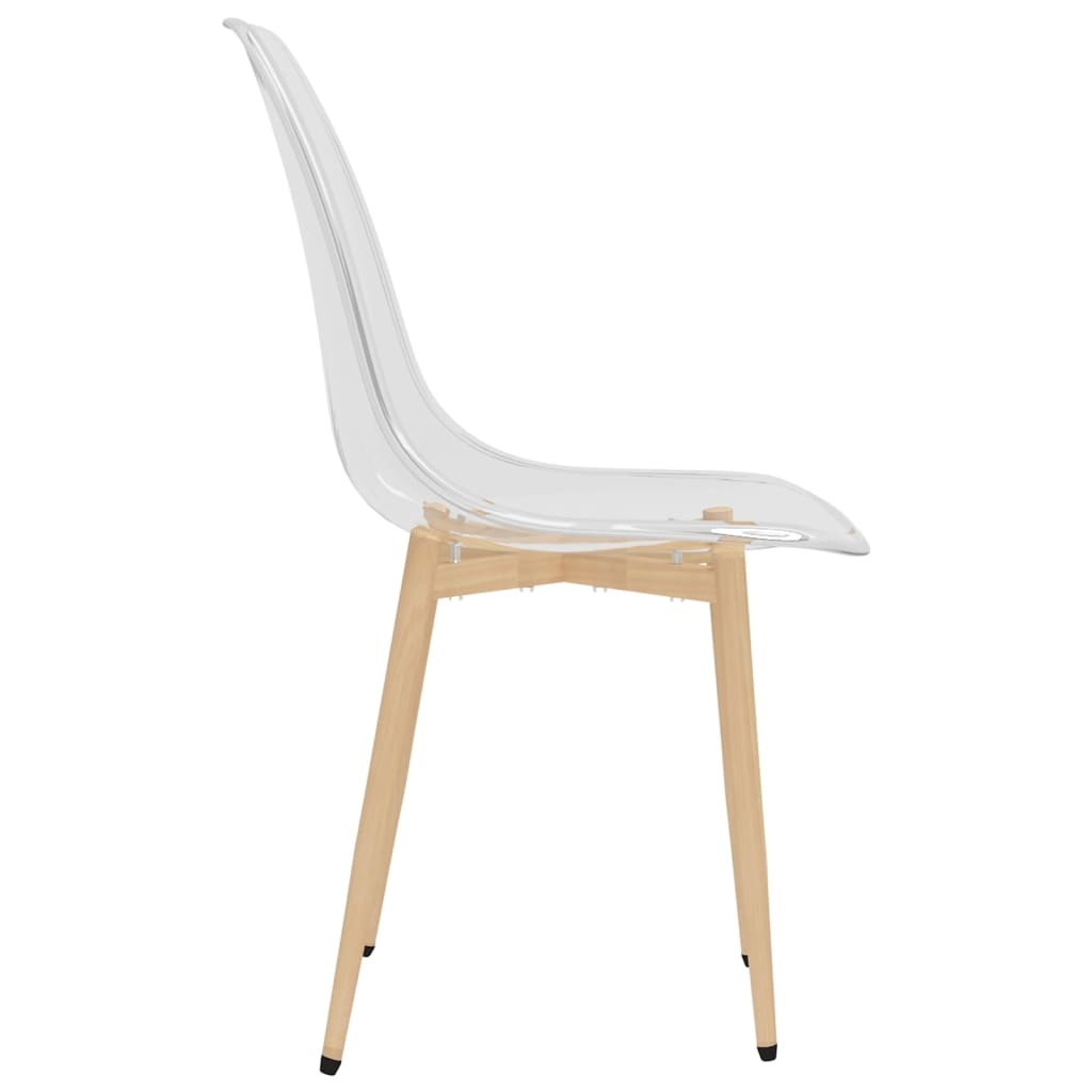 vidaXL Eetkamerstoelen 4 st PET transparant