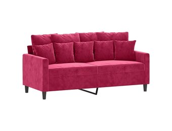 vidaXL Tweezitsbank 140 cm fluweel wijnrood