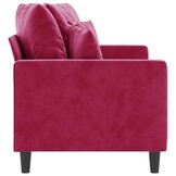 vidaXL Tweezitsbank 140 cm fluweel wijnrood