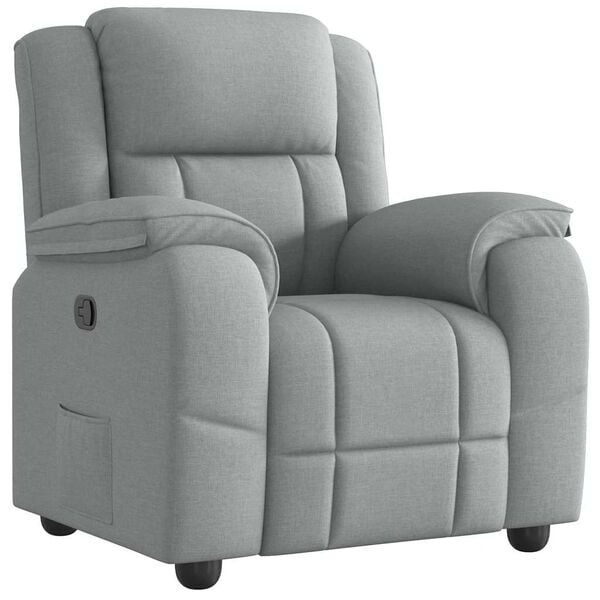 VidaXL Verstelbare Fauteuil Stof Lichtgrijs - 35% Korting