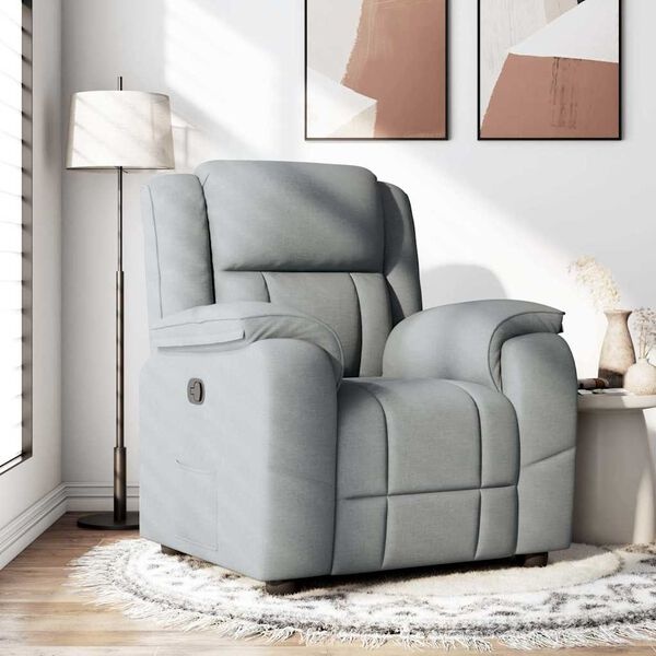 VidaXL Verstelbare Fauteuil Stof Lichtgrijs - 35% Korting