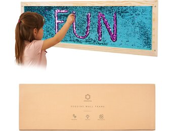 Sensory Wall | Sensorische Muur Pailletten Flip-Stof voor Kinderen | Sensorische Muur met Paillettenstof | Omkeerbare Paillettenstof | Sensorisch Wandpaneel | Omkeerbare Paillettenstof - Maat Big
