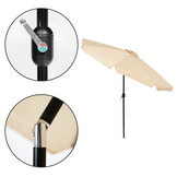 Parasol - waterdicht polyester - kantelbaar - 300 cm - beige
