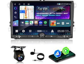 Autoradio speciaal voor Volkswagen, Seat, Skoda | 4GB RAM / 64GB Opslag | Draadloze CarPlay