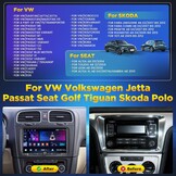 Autoradio speciaal voor Volkswagen, Seat, Skoda | 4GB RAM / 64GB Opslag | Draadloze CarPlay