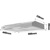 Afzuigkap RVS 60 cm Onderbouw - 49% Korting