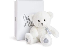 Pluche Knuffelbeer Wit 24 cm Glitter met 70% Korting