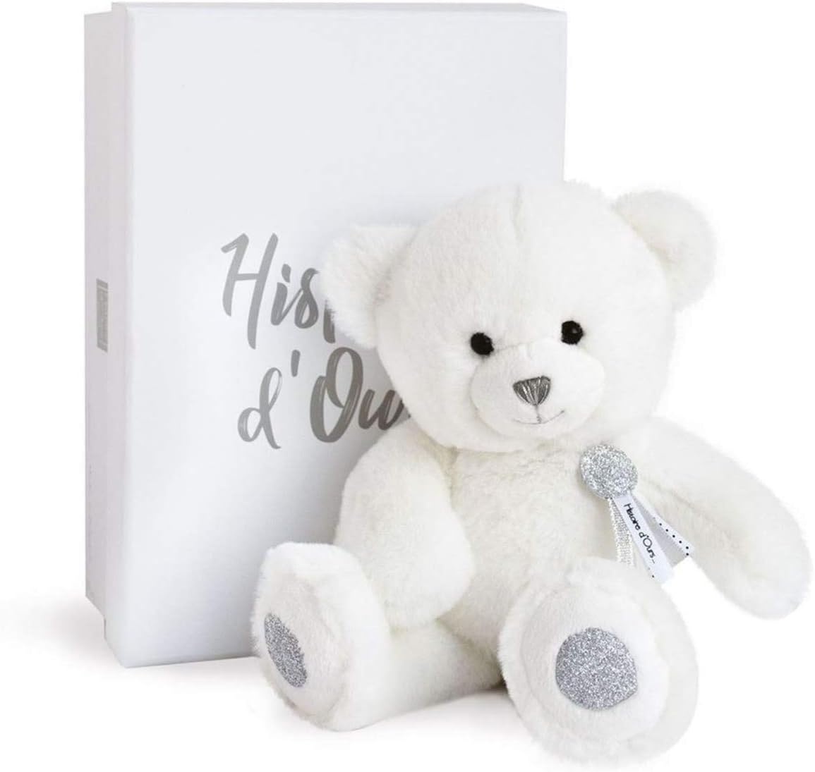 Pluche Knuffelbeer Wit 24 cm Glitter met 70% Korting
