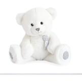 Pluche Knuffelbeer Wit 24 cm Glitter met 70% Korting