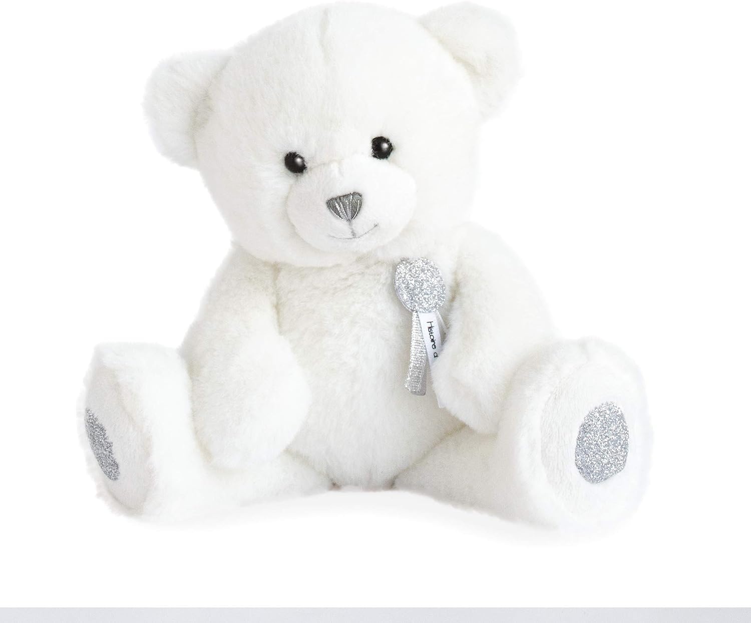 Pluche Knuffelbeer Wit 24 cm Glitter met 70% Korting