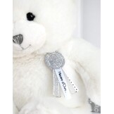 Pluche Knuffelbeer Wit 24 cm Glitter met 70% Korting