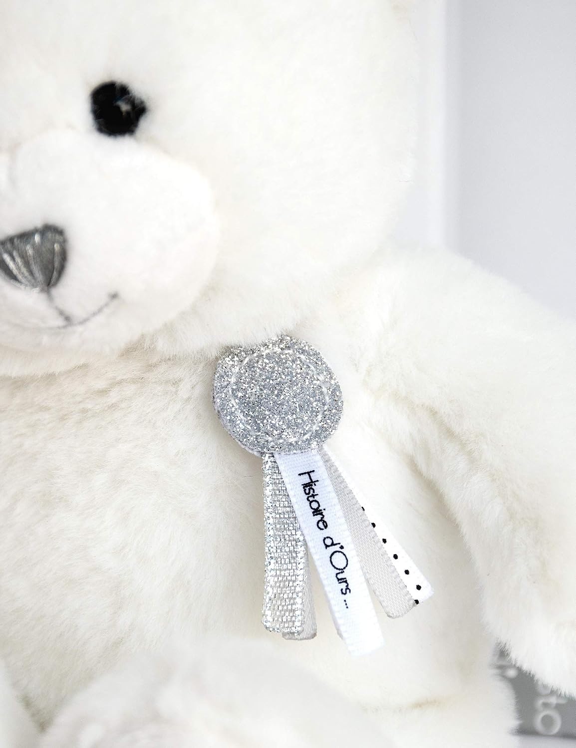 Pluche Knuffelbeer Wit 24 cm Glitter met 70% Korting