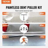 Deuken reparatieset auto 107-delig | Zonder verf | Goudkleurige lifter, brugtrekker, glijhamer, zuignap, 56 treklipjes