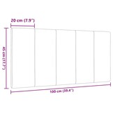 vidaXL Hoofdbordkussen Donkergrijs Stof (100cm) - 45% Korting